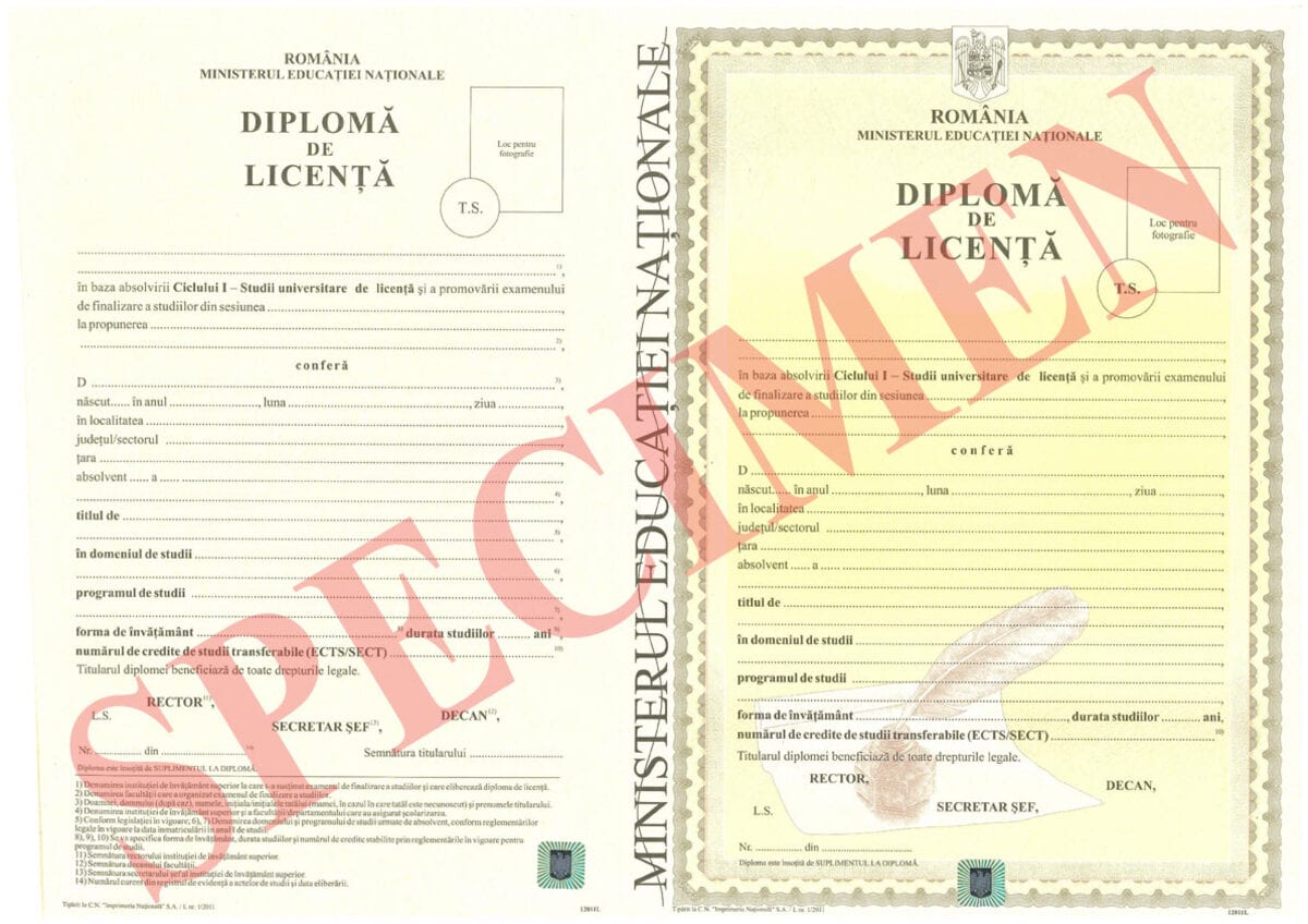 Apostila diploma studii - diploma de licenta Romania