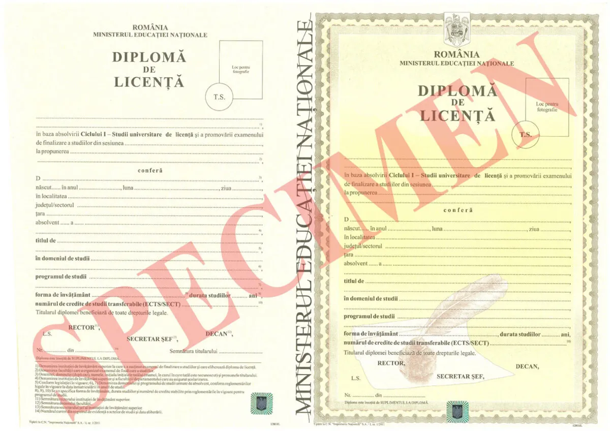 Apostila diploma studii - diploma de licenta Romania